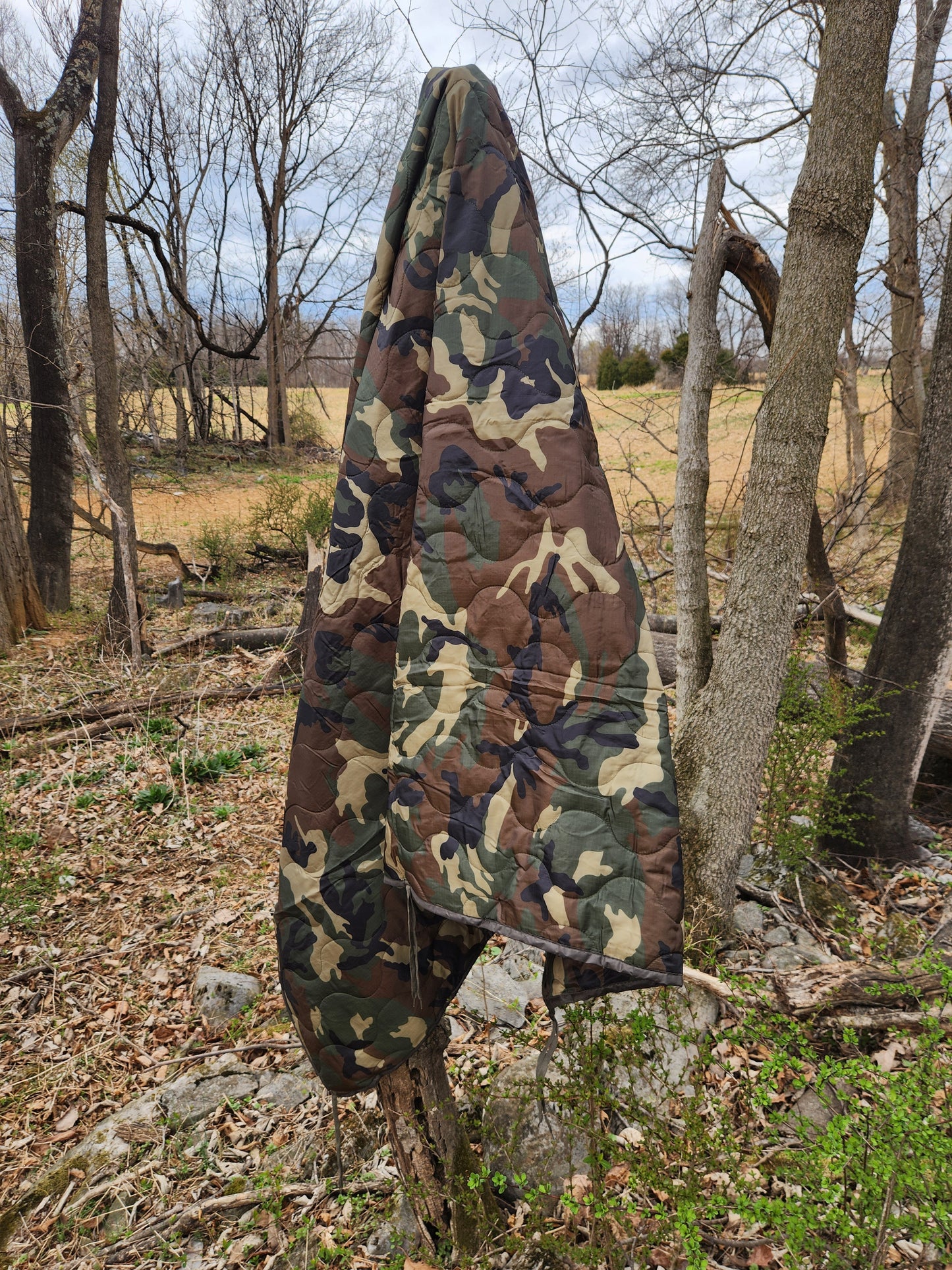 Mil-Tec Woodland Camo Poncho Liner w/Pouch